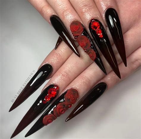 Red witchy nails